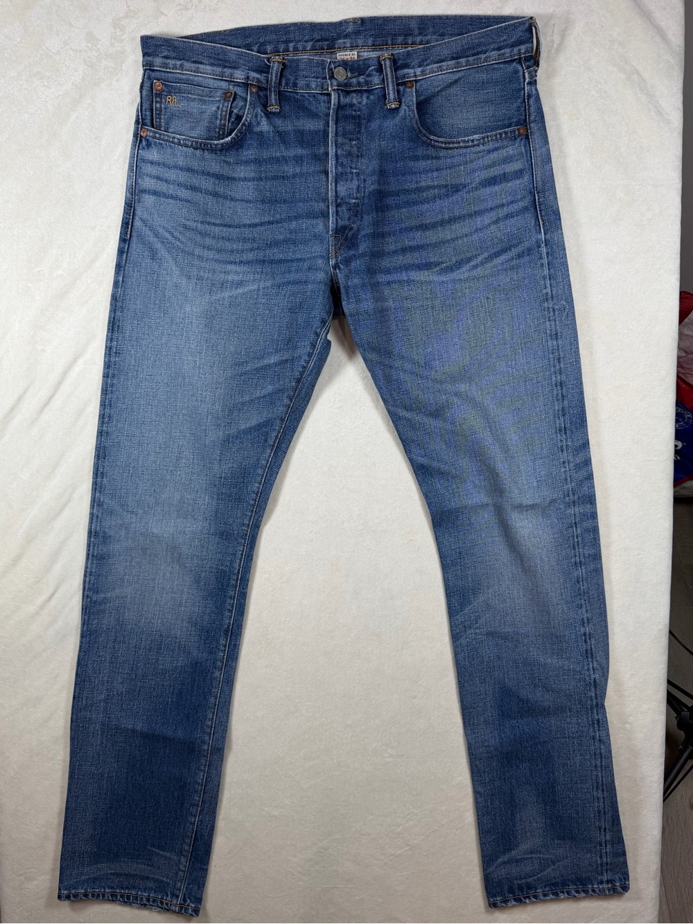 Ralph Lauren Double RL 36w 34L RRL Japanese Selvedged Denim Slim Fit Jeans